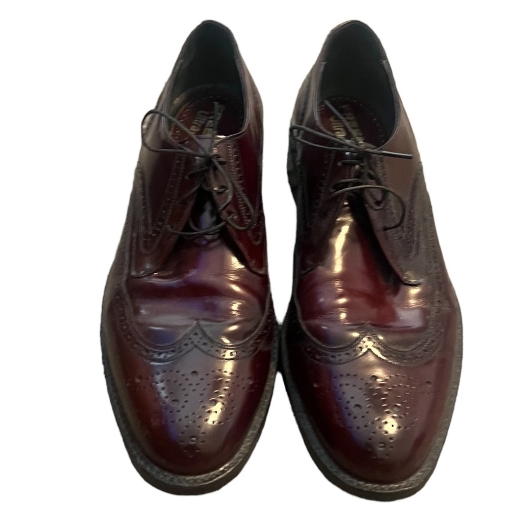 Freeman Ultra-Flex Hendrix Wingtip Leather Oxford Men’s Burgundy Size 9‎